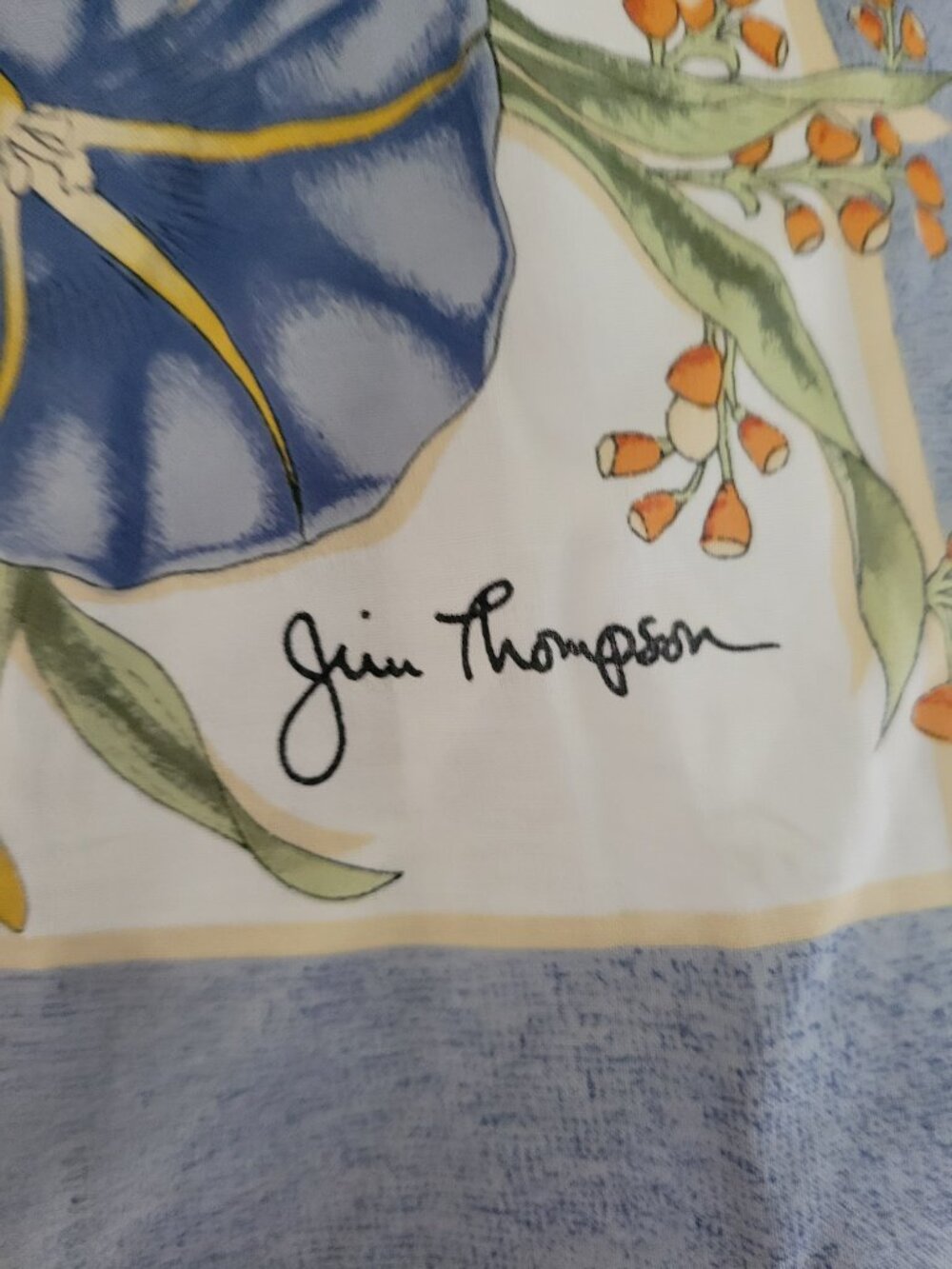 Jim Thompson 100% Cotton Vintage Print Bandana Scarf - Picture 2 of 2